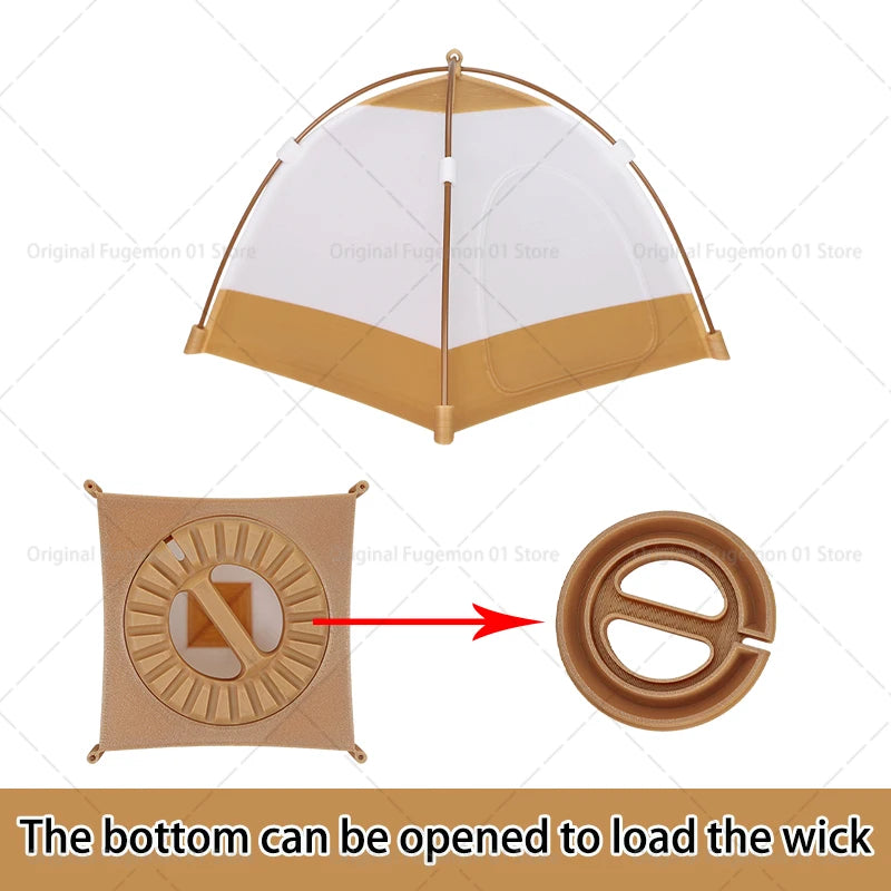 Camping Simulation Small Tent Model Removable Toy Decoration Camping Tent Lampshade Creative Scene Props Display Decoration