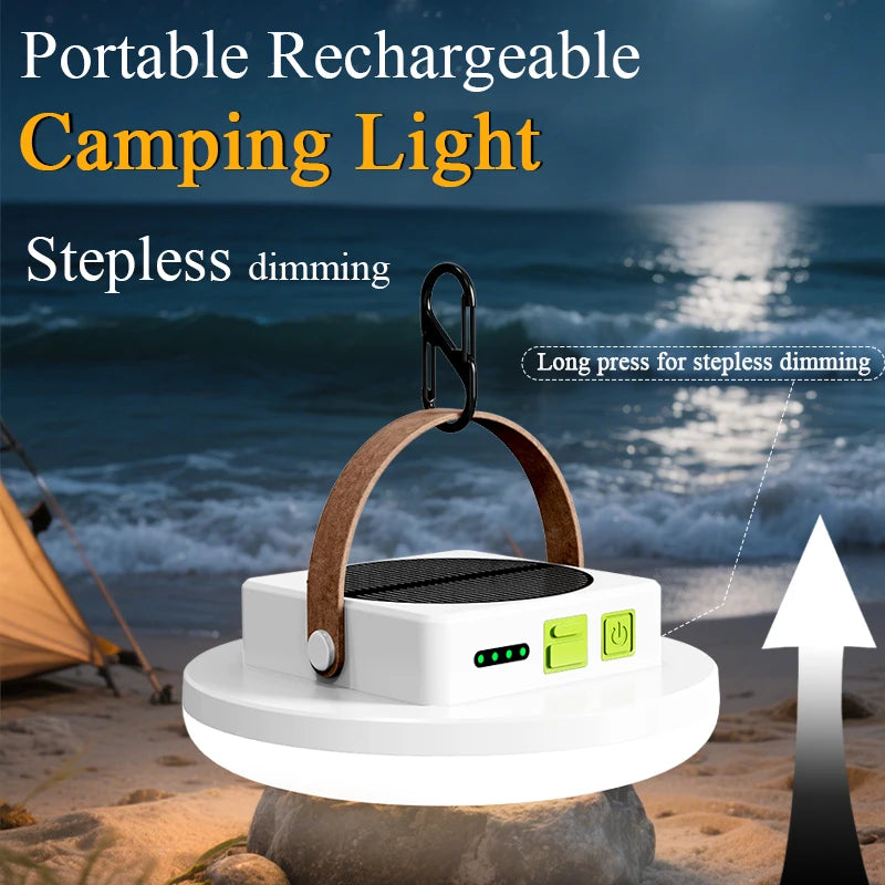 Solar Rechargeable Camping Lantern Portable Camping Lantern Rechargeable LED Camping Lantern for Camping Picnic Fishing Hiking