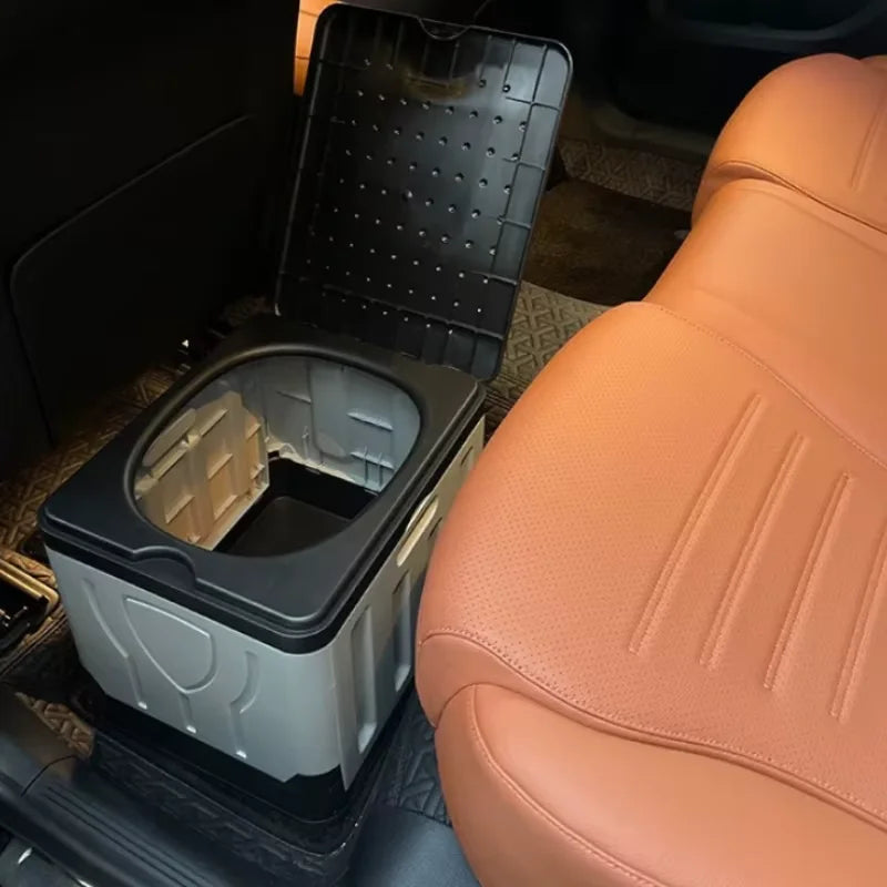 New portable jungle camping mobile toilet accessories camping foldable emergency toilet sturdy and lightweight car toilet car