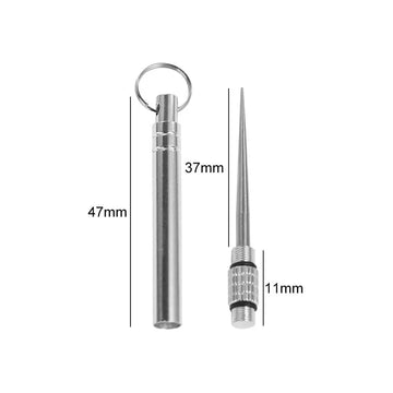 Multi-Purpose Durable Camping Tool Outdoor with Holder Fruit Fork Toothpick Metal Toothpick EDC Tool